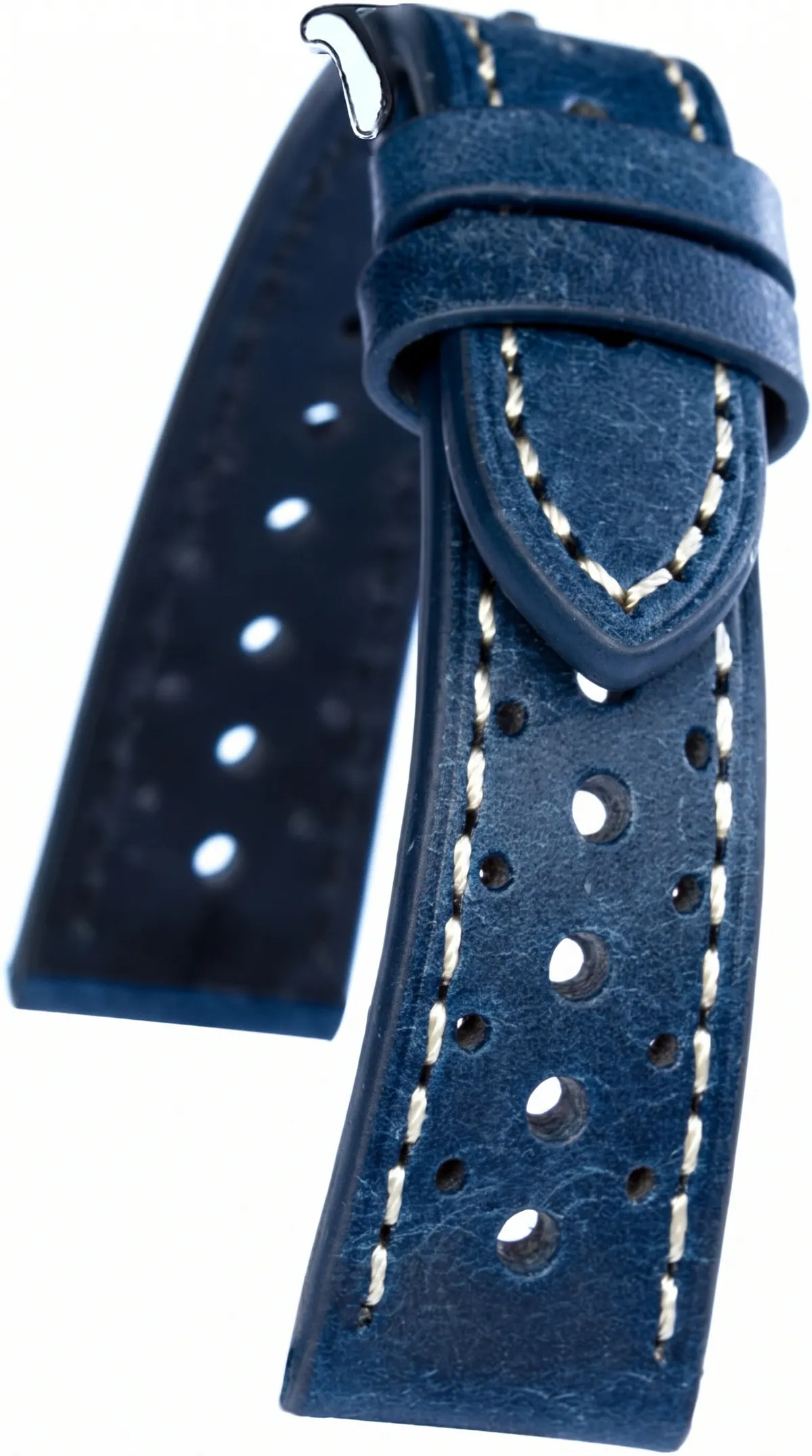Racing Vintage, Blu · cucitura crema: vista frontale